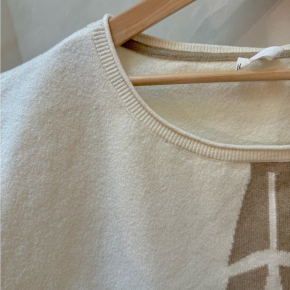 NWOT Anthropologie Daily Practice Super Soft Cream Beige Boxy Sweater Small S - Picture 6 of 8